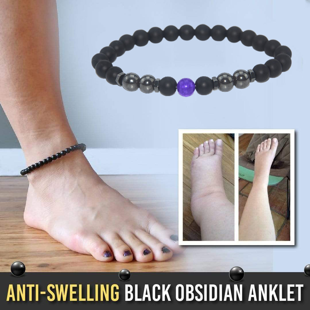 (Father's Day Promotion 50% OFF )Anti-Swelling Black Obsidian Anklet